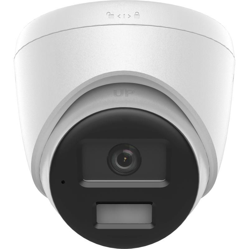 4 MP Smart Hybrid Light Fixed Turret Network Camera with Audio & Strobe Light Alarm